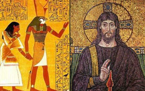 Alegadas similaridades entre Cristo e divindades pagãs Horus-osiris-x-jesus